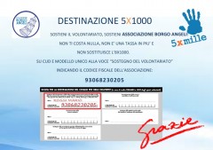 Destinazione del 5X1000 ad Associazione Borgo Angeli